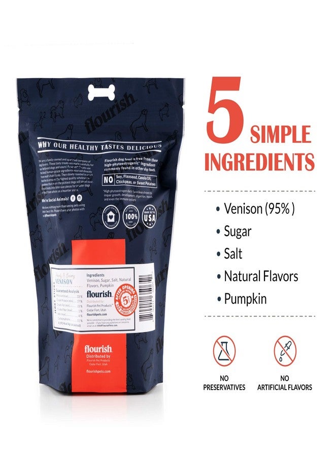 فلوريش أعواد لحم مجفف من فلوريش بيتس، مكافآت للكلاب، مضغ تدريب صحي (لحم غزال، حجم كبير) - Image 4